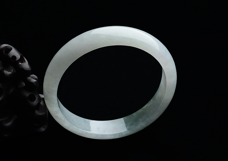 糯冰种飘花手镯（58.4mm）