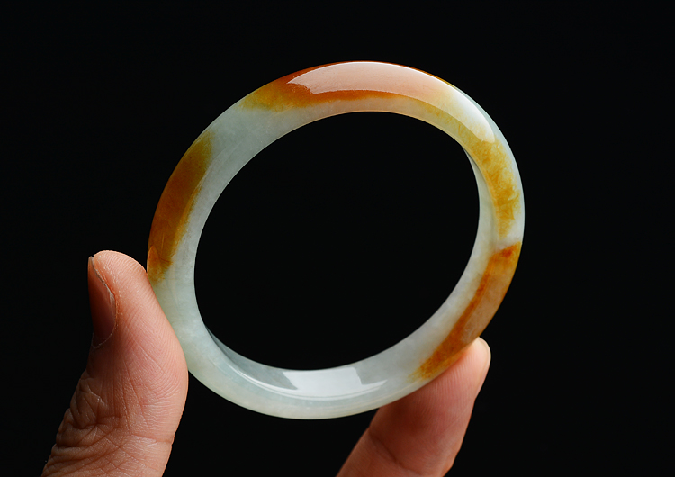 糯冰种红黄翡手镯（51mm）