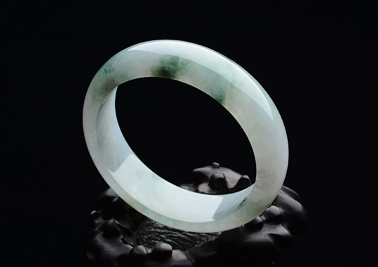 糯冰种飘花手镯（58.2mm）