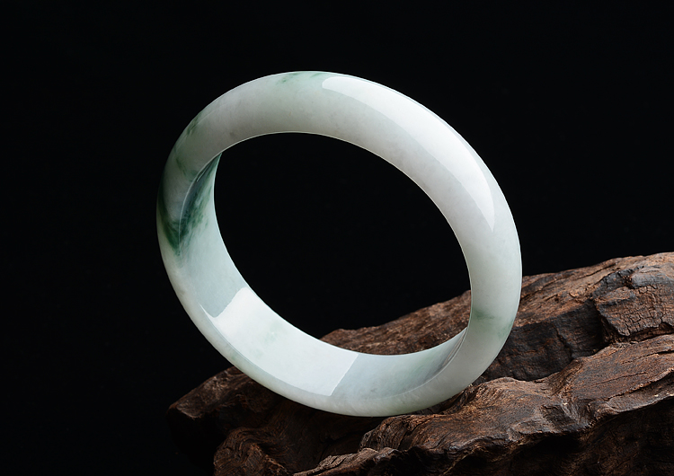 糯冰种飘花手镯（59.2mm）