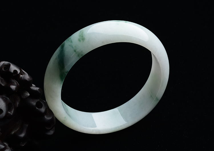 糯冰种飘花手镯（59.2mm）