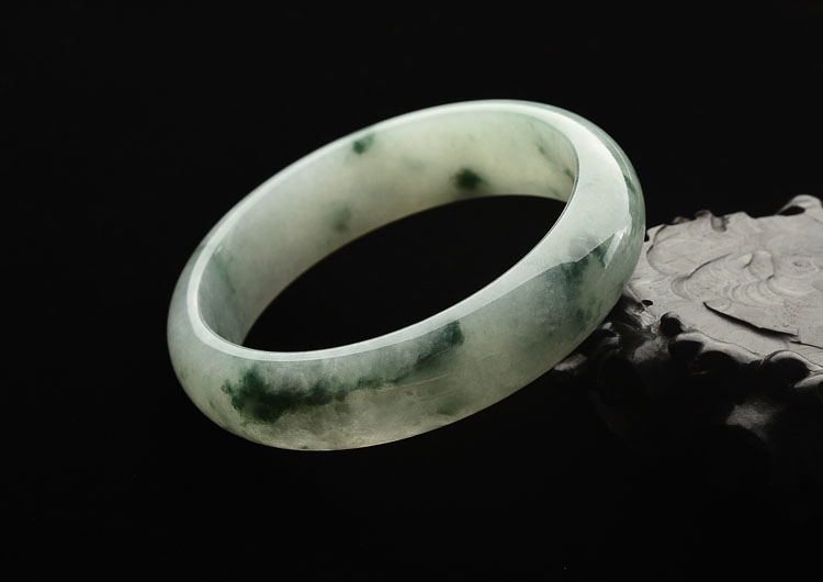 糯冰种飘花手镯(57.5mm)