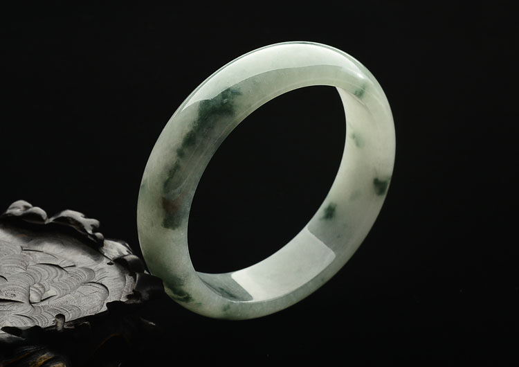 糯冰种飘花手镯(57.5mm)