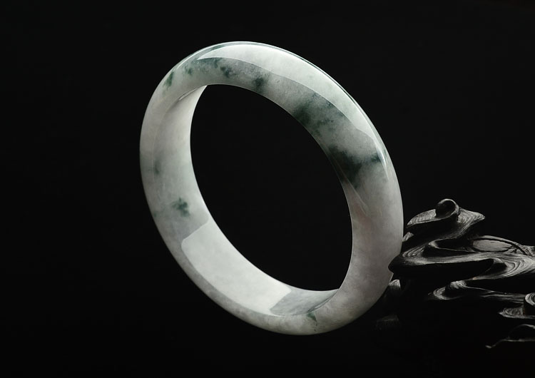 糯冰种飘花手镯(58.3mm)