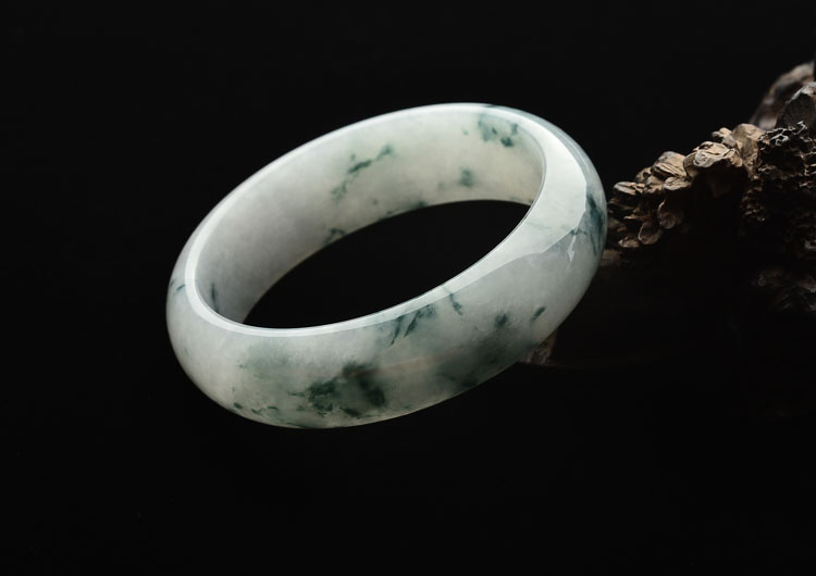 糯冰种飘花手镯(57.8mm)