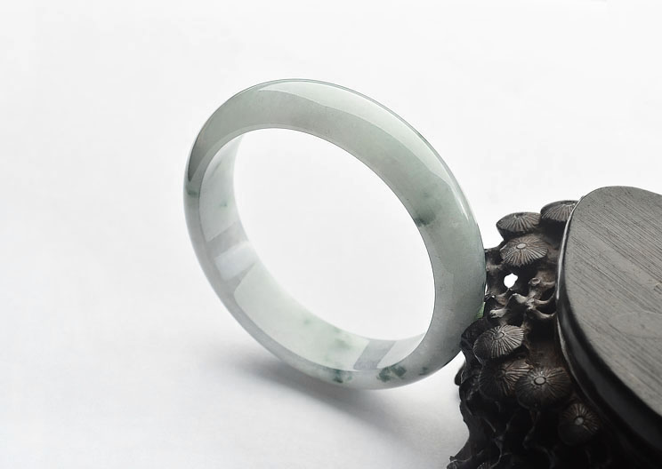 糯冰种飘花手镯(58.1mm)