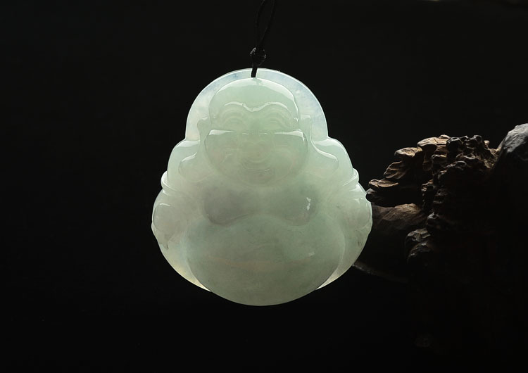 糯冰种晴水玉佛挂件