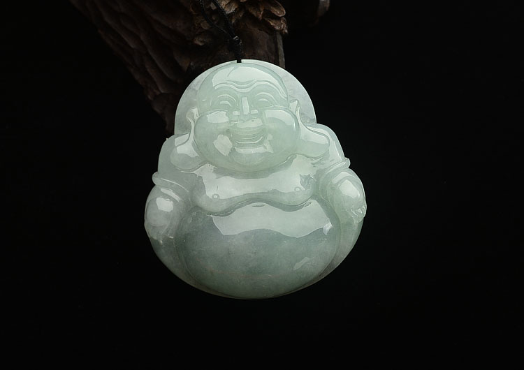 糯冰种晴水玉佛挂件
