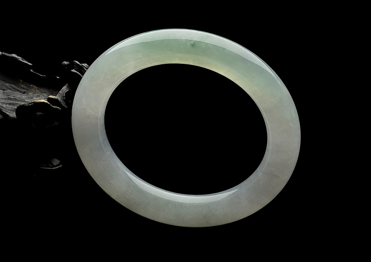 冰种飘花圆条手镯(56.5mm)
