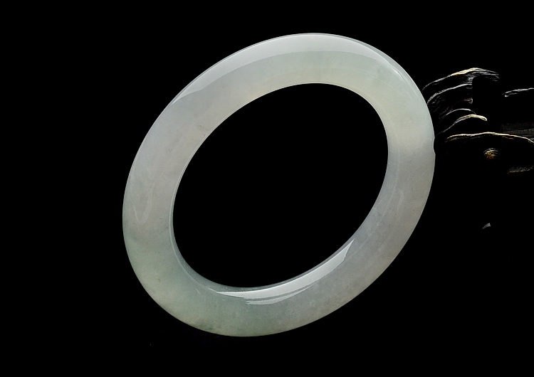 冰种飘花圆条手镯(56.5mm)
