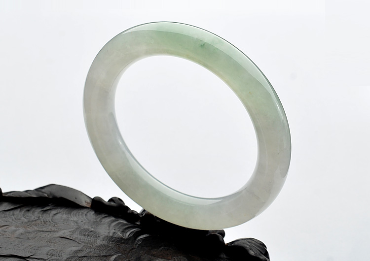 冰种飘花圆条手镯(56.5mm)