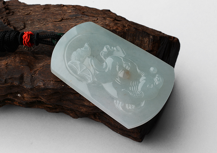 糯冰种晴水老子出关挂件