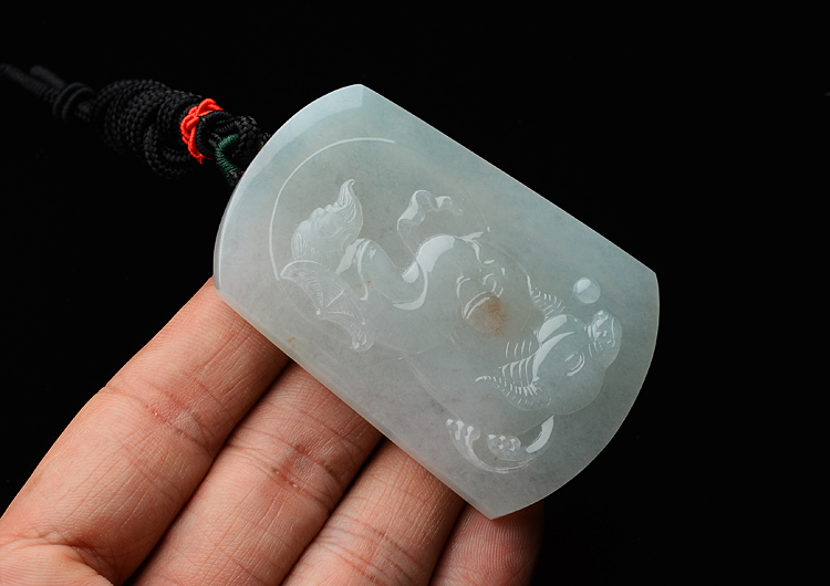 糯冰种晴水老子出关挂件