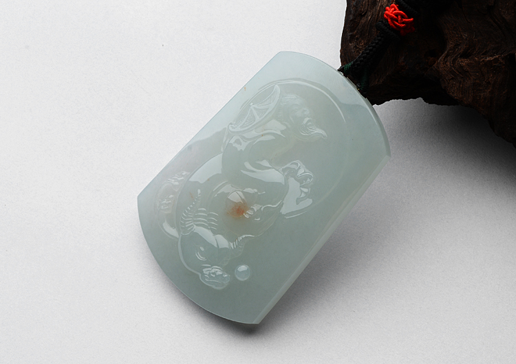 糯冰种晴水老子出关挂件