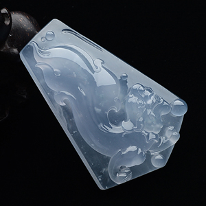 (超值推荐)冰玻种紫罗兰龙行如意挂件