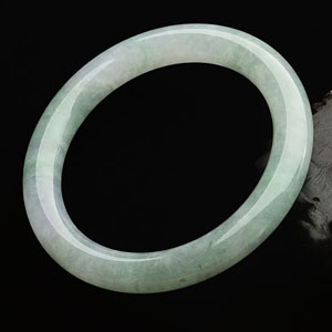 糯冰种晴水圆条手镯(56.5mm)