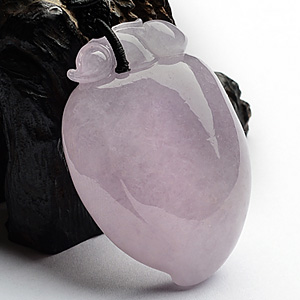 糯冰种紫罗兰寿桃挂件