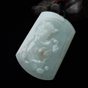 糯冰种晴水老子出关挂件