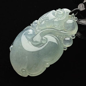 冰种晴水如意寿挂件