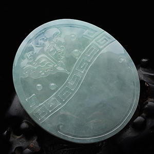 冰种晴水观沧海挂件