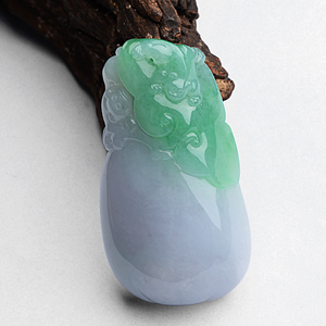 (超值推荐)糯冰种春带彩寿瓜挂件