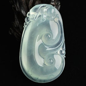 (超值推荐)冰玻种飘花如意挂件