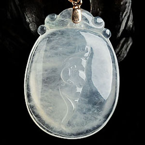 (超值推荐)冰种无色福在眼前挂件