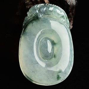 冰种飘花福在眼前挂件