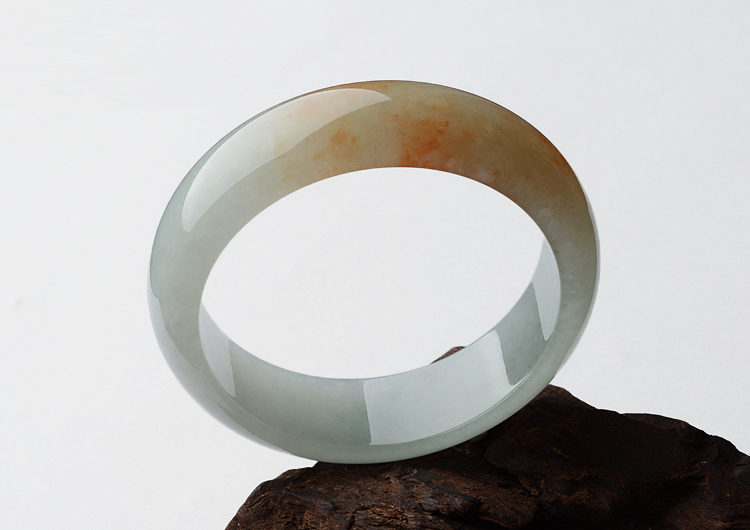 糯冰种晴水飘红翡手镯（58.3mm）