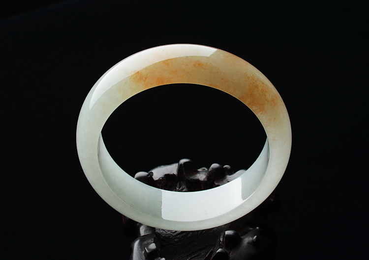 糯冰种晴水飘红翡手镯（58.3mm）