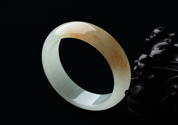 糯冰种晴水飘红翡手镯（58.3mm）