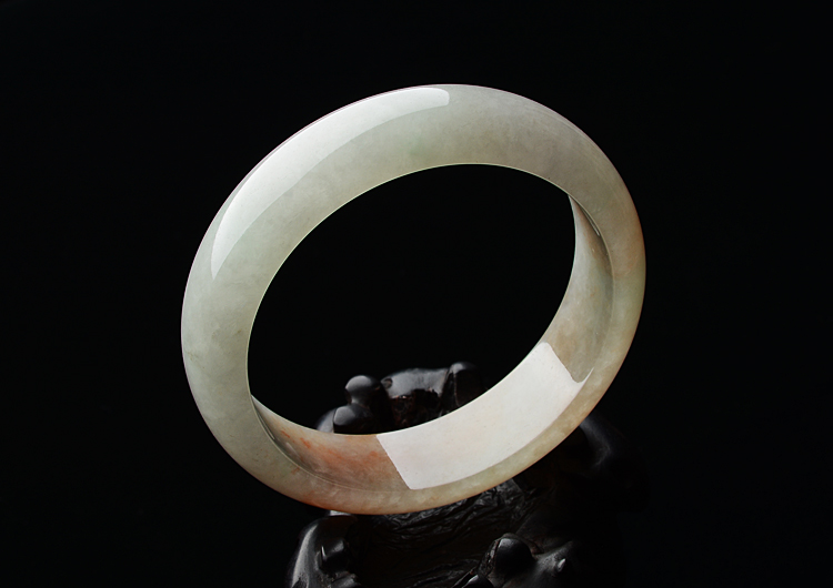 （超值推荐）糯冰种晴水飘红翡手镯（60.3mm）