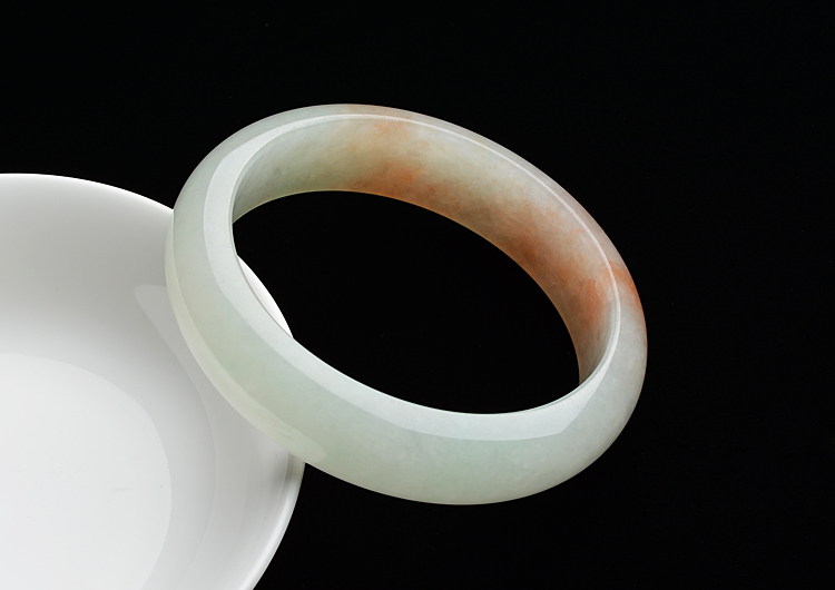 糯冰种晴水飘红翡手镯（58.4mm）