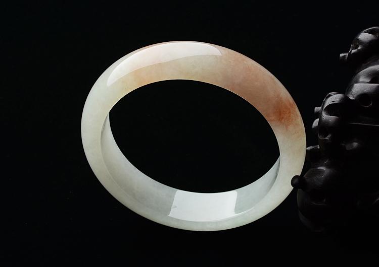 糯冰种晴水飘红翡手镯（58.4mm）