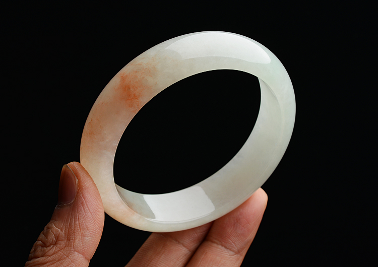 糯冰种晴水飘红翡手镯（58.4mm）