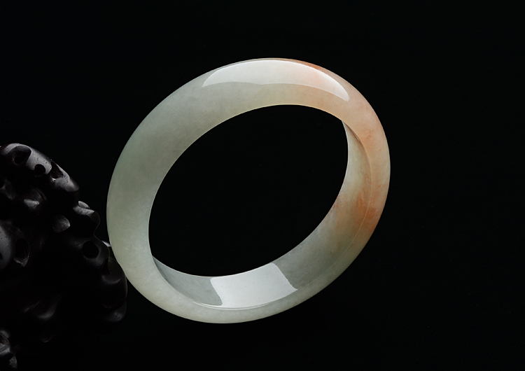 糯冰种晴水飘红翡手镯（58.4mm）