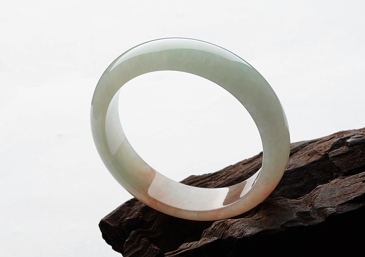 糯冰种晴水飘红翡手镯（58.4mm）