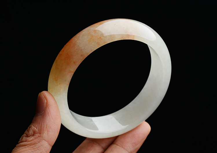 糯冰种晴水飘红翡手镯（60mm）