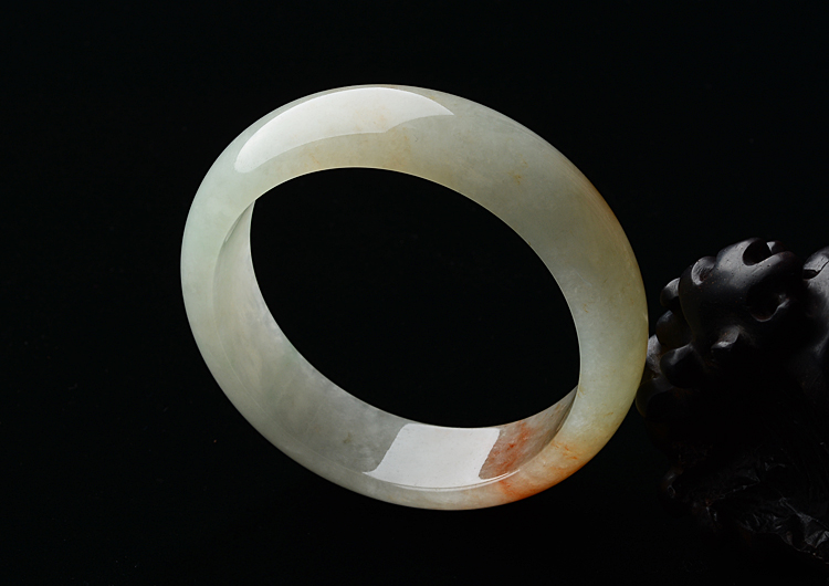 糯冰种晴水飘红翡手镯（58.2mm）