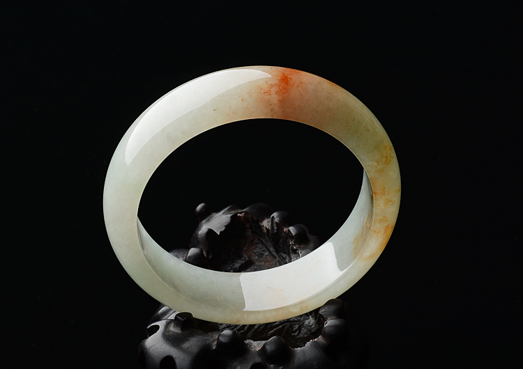 糯冰种晴水飘红翡手镯（58.2mm）