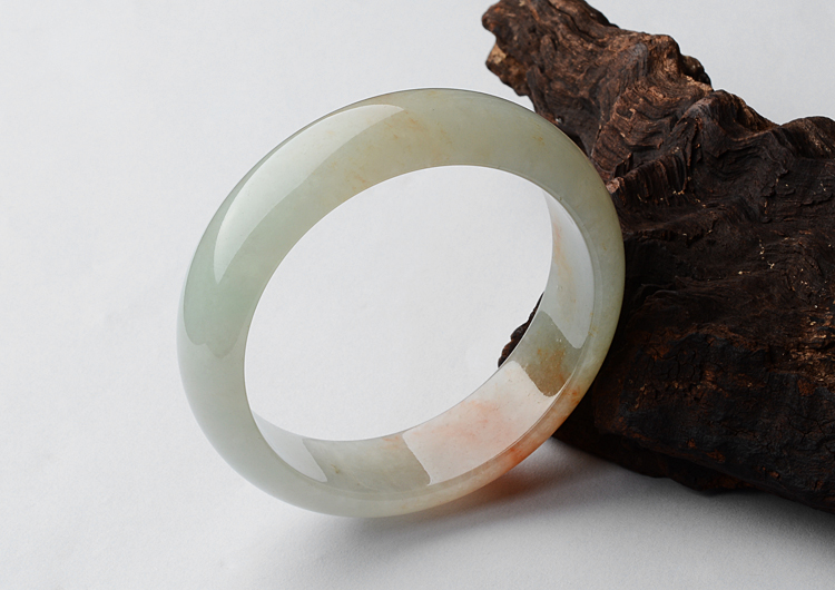 糯冰种晴水飘红翡手镯（58.2mm）