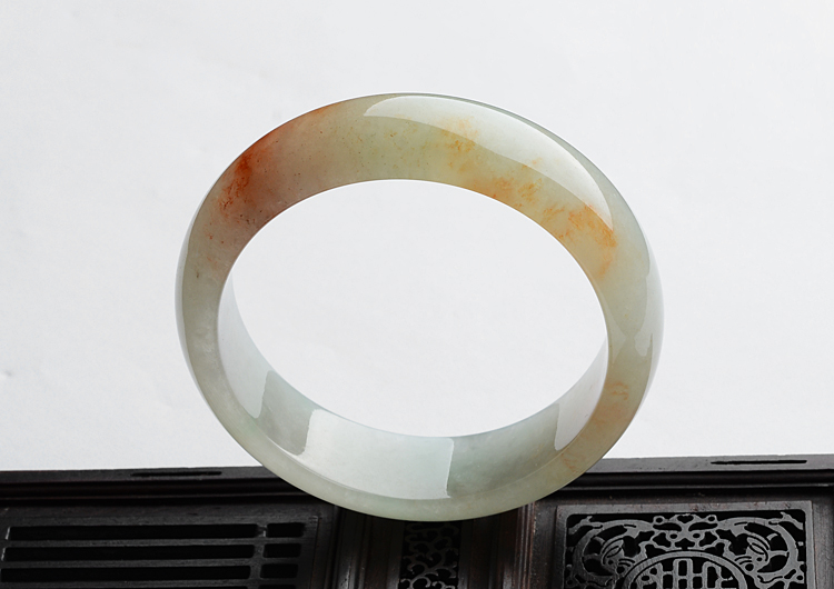 糯冰种晴水飘红翡手镯（58.2mm）