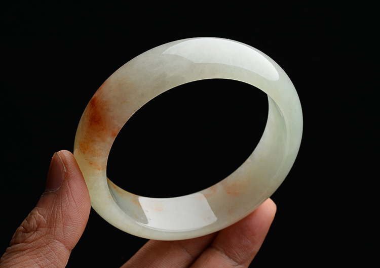 糯冰种晴水飘红翡手镯（58.2mm）