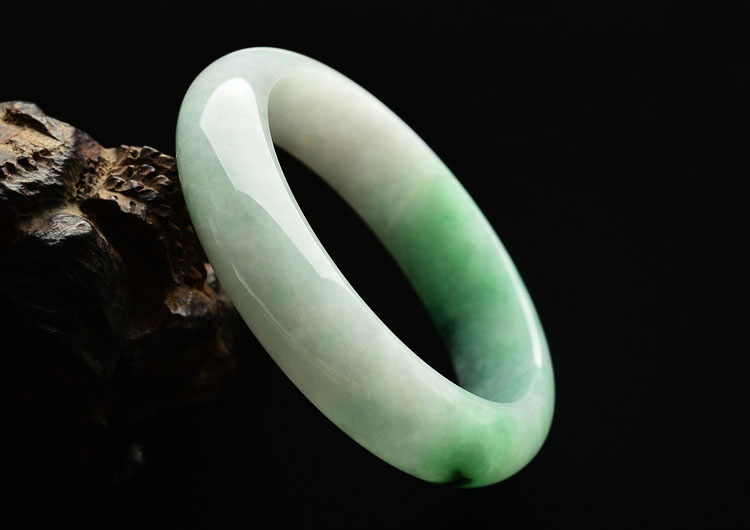 糯冰种飘花手镯(59.4mm)