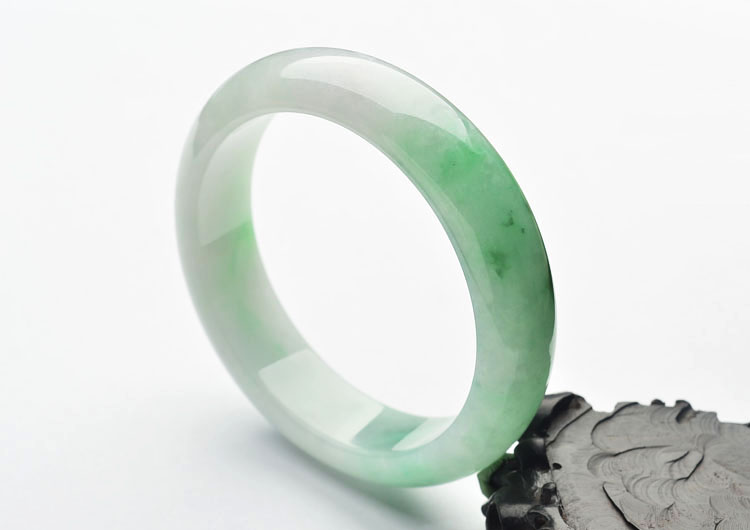 糯冰种飘花手镯(59.4mm)