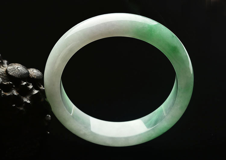 糯冰种飘花手镯(59.4mm)
