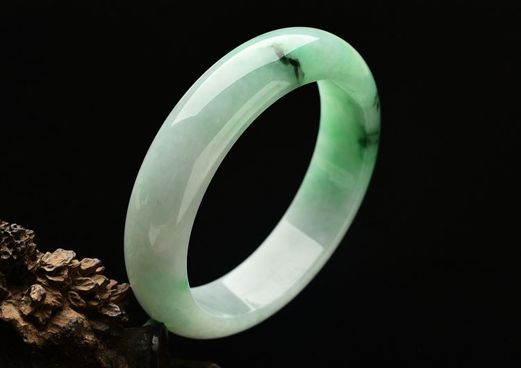 糯冰种飘花手镯(59.4mm)