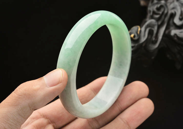 糯冰种豆色手镯(63.4mm)