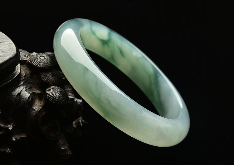 冰种飘花手镯(57.4mm)