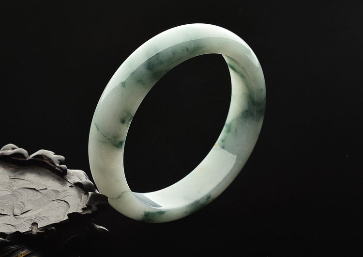 糯冰种飘花手镯(57.5mm)